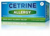 CETRINE ALLERGY TABS 10MG 7 PACK