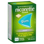 NICORETTE GUM CLASSIC 2MG 105