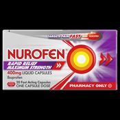 NUROFEN RAPID RELIEF 400MG LIQUID CAPSULES 20.png image