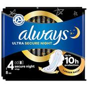 Always Ultra Secure Night (Size 4) Sanitary Pads With Wings