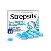 Strepsils Sore Throat &amp; Blocked Nose Lozenges 36 Pack image