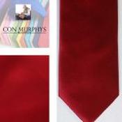 Mens Polyester Tie - Plain Coloured Wine - Bow Tie Only