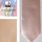 Mens Polyester Tie - Plain Coloured New Nude Pink - Tie Only