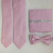 Mens Polyester Tie - Paisley Pattern Pink - Mask Only