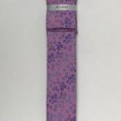 Mens Microfibre Tie - Blue Floral Pattern Pink - Tie Only