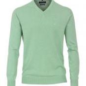 Casa Moda V Neck Mint Sweater - 4XL image