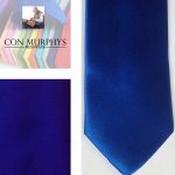 Mens Polyester Tie - Plain Coloured Royal Blue - Bow Tie Only image