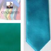 Mens Polyester Tie - Plain Coloured Teal - Tie Only image