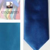 Mens Polyester Tie - Plain Coloured Light Blue - Bow Tie Only image