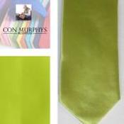 Mens Polyester Tie - Plain Coloured Lime Green - Tie Only image