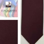Mens Polyester Tie - Plain Coloured Burgundy - Mask Only image