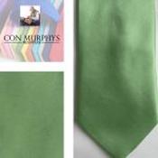 Mens Polyester Tie - Plain Coloured Apple - Pocket Square Only image