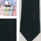 Mens Polyester Tie - Plain Coloured Dark Bottle Forest Green - Tie Only image