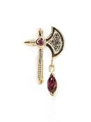Auris Berzerk Axe Threaded Stud Earring, 14k Yellow Gold image