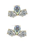 Anatometal Pear Fan Threaded Stud Earring, 18k Gold image