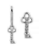 3-Gem Key Charm for Clicker Hoop, Steel