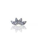 FoesJewelry 4-Marquise Cluster Threaded Stud Earring, 14k Yellow Gold image