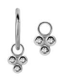 Trinity Charm for Clicker Hoop, Bezel Set, Steel image