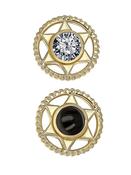 Anatometal Vice Push-In Stud Earring, 18k Yellow Gold (Gemstone Colour: Clear)