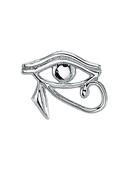 BVLA Eye of Horus Threaded Stud Earring, 14k White Gold image