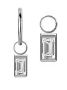 Baguette Gem Charm for Clicker Hoop, Steel