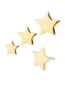 Star Push-In Stud Earring, 14k Yellow Gold (Size: 5.0mm) image