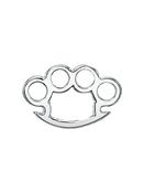 BVLA Brass Knuckles Threaded Stud Earring, 14k White Gold