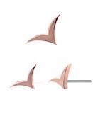 Anatometal Wings Push-In Stud Earring, 18k Rose Gold (Size: Small) image