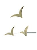 Anatometal Wings Push-In Stud Earring, 18k Yellow Gold (Size: Medium) image