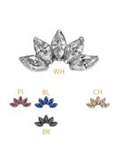 5-Marquise Push-In Stud Earring, Titanium image