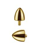Gold Bullet Threaded Stud Earring, 18k Yellow Gold image