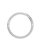 Rope Clicker Hoop, 16ga, Conch Ring, 14k White Gold (Ring Internal Diameter: 12mm) image