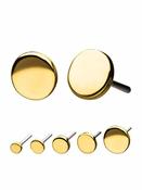 Flat Disc Push-In Stud Earring, 18k Yellow Gold (Size: 5.0mm)