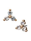 Trinity Push-In Stud Earring, 14k Rose Gold, Medium image