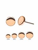 Flat Disc Push-In Stud Earring, 18k Rose Gold (Size: 2.5mm) image