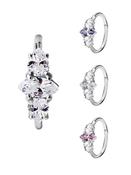 Marquise w Pear CZ Clicker Earring, Conch Ring, Steel image