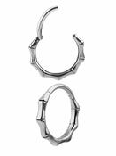 Bamboo Clicker Earring, Conch Ring, Steel image