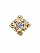 BVLA Flourish Illusion Threaded Stud Earring, 14k Yellow Gold image