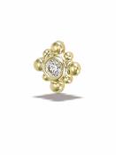 BodyGems Burst Push-In Stud Earring, 14k Yellow Gold image