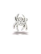 BodyGems Spider Push-In Stud Earring, 14k White Gold image