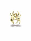 BodyGems Spider Push-In Stud Earring, 14k Yellow Gold image