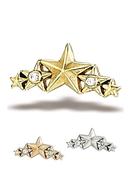 BodyGems Star Cluster Threaded Stud Earring, 14k Yellow Gold
