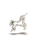 BodyGems Unicorn Threaded Stud Earring, 14k White Gold image