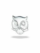 BodyGems Owl Head Push-In Stud Earring, 14k White Gold image
