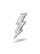 BodyGems Lightning Bolt Push-In Stud Earring, 14k White Gold image