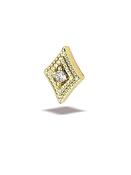 BodyGems Millgrain Kite Threaded Stud Earring, 14k Yellow Gold image