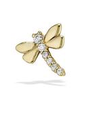 BodyGems Sparkly Dragonfly Threaded Stud Earring, 14k Yellow Gold image