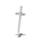 BodyGems Excalibur Push-In Stud Earring, 14k White Gold image