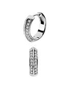 Double Row Pave Clicker Earring, Steel image