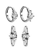 Marquise Fan Clicker Earring, Steel image